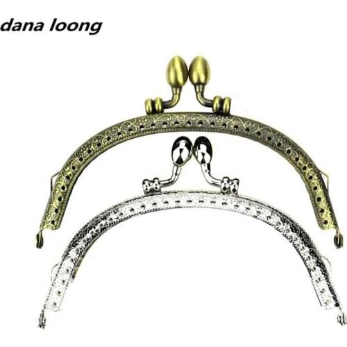 1 piece 12.5 cm Antique bronze or Silver Arch metal purse frame Kiss clasp for DIY making handbag accessories