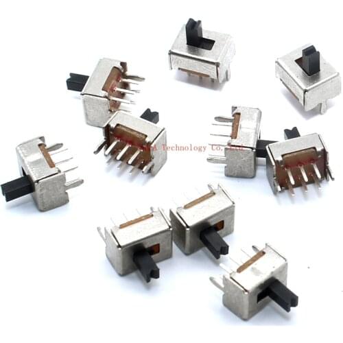 10PCS Toggle switch SS22D07 2P2T 6Pins DPDT Vertical Handle high 4mm SS22D07VG4
