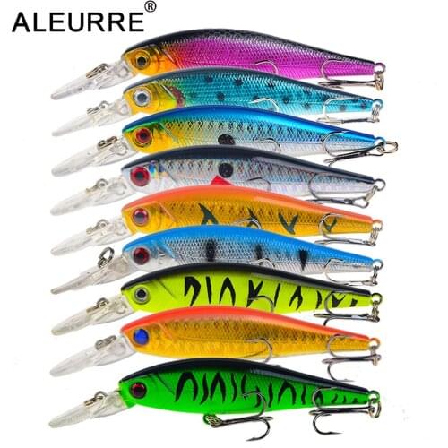 10cm 9g Minnow Hard Fishing Lure Floating Isca Artificial Diving 1.8M Whopper Bass Lures Plastic Wobbler Crankbait Pesca popper