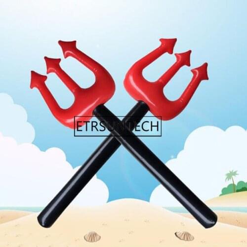 100pcs Kids Children Inflatable Toys Devil Fork Stage Performance Props Inflated Toys Party Favors Halloween