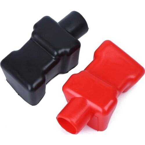 2pcs New Universal Rubber Car Battery Terminal Negative Positive Covers Insulating Protector Auto Battery Terminal Dust Cap