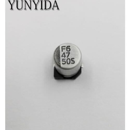 Free Shipping 20pcs 50V 47UF 6.3*7.7mm SMD Aluminum Electrolytic Capacitor