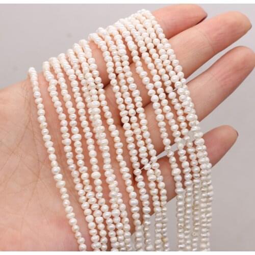 Natural Freshwater Pearl Beaded High Quality Potato Shape Punch Loose Beads for Jewelry Making DIY Elegant Necklace Bracelet