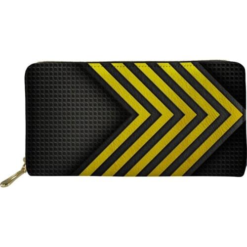 Noisydesigns Men Wallets Long Coin Purses&Holders for Teen Boys Mini Purses&Wallets Coin Purse Geometry Print PU Leather Wallet