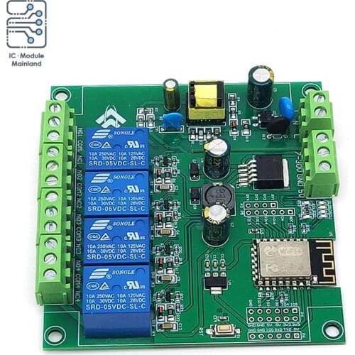 ESP8266 WIFI 2 Channel 4 Channel Relay Module ESP-12F Development Board Onboard Power Supply For Arduino Smart Home APP Control