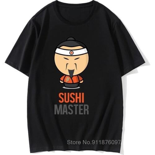 Japanese Sushi Master T Shirt For Man Retroable T-Shirt Hot sale Humorous Top design Round Neck