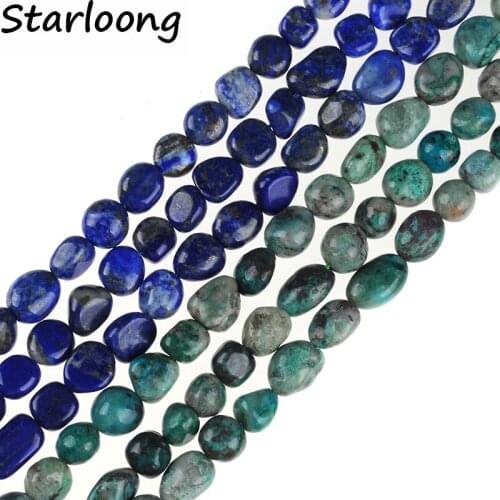 Natural Irregular chrysocolla Phoenix howlite lapis lazuli carnelian Gravel Loose stone beads 8*10mm DIY Jewelry Making Bracelet