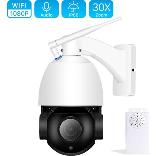 ANBIUX HD 1080P 30X Optical Zoom Wireless PTZ Dome IP Camera 64G SD TF Card WIFI Outdoor CCTV Security Video Camera Audio IR 80m