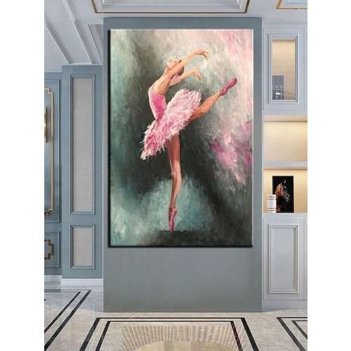 100% Handpainted Classic Dancing Girl Abstract Oil Painting Wall Art Home Decor Picture Modern On Canvas No Framed Large Size