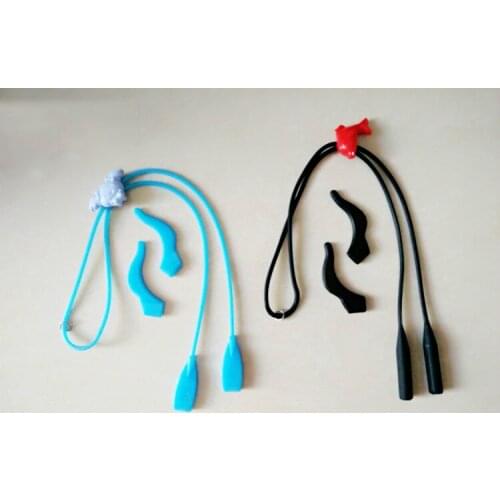 Round Head Silicon Eye Glasses Accessories Rope With Cartoon Buckle and Hook for Kids Children
