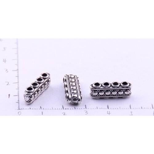 Fashion alloy 4 hole beads charm for DIY bracelet,necklace jewelry metal beads charm