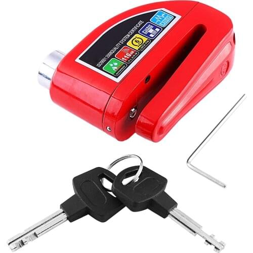 Motorcycle Anti-theft Disc Brake Lock Security Alarming System universal with small spanner three keys built-in LR44 Button Cell