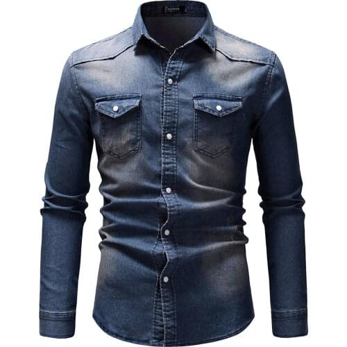 Men Denim Jacket Autumn Winter 2021 New Vintage Solid Color Long Sleeve Jean Jackets Mens Harajuku Outwear Bomber Slim Fit Coat