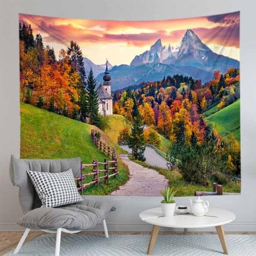 Multi Pattern Sunset Sea Side Scenery Ocean Background Wall Printing Home Tapestry Walls Hanging Decoration Large Size