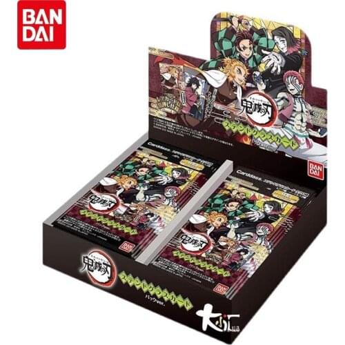NEW BANDAI Anime Demon Slayer MegaHouse Transparent Card Infinite Train Collection Card Painted Glass Wind Glue Card Gift Toys