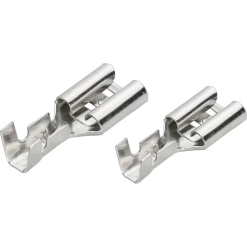 100Pcs/lot 2.8/4.8/6.3mm Female and Male Crimp Terminal Connector Silver Car Speaker Electric Wire Connectors Set