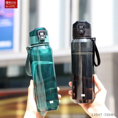 Spring cover tritan plastic portable cup for students and children