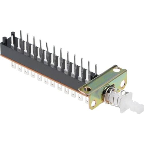Self-Locking Push Button Switch 8PDT 8 Pole 24 Pin 1 Position