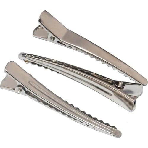 100 pc 4.5 cm Silver Alligator Hair Clips