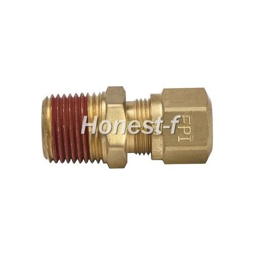 LTWFITTING DOT Air Brake Male Connector, 1/2" OD x 3/8" Male NPT Compression Fitting