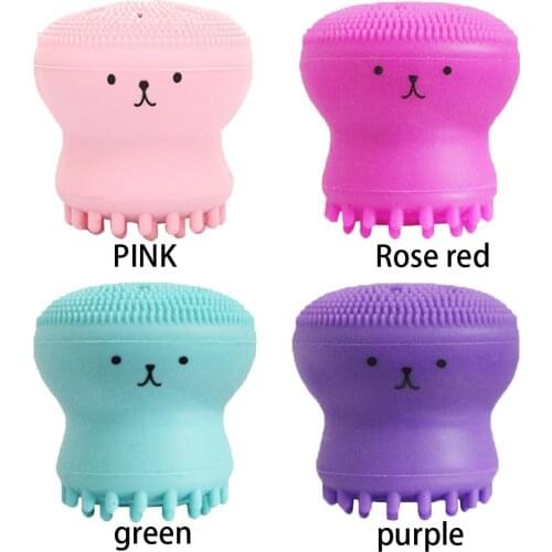 Silicone Face Brush Octopus-shaped silicone material facial massage pore cleansing Makeup remover brush