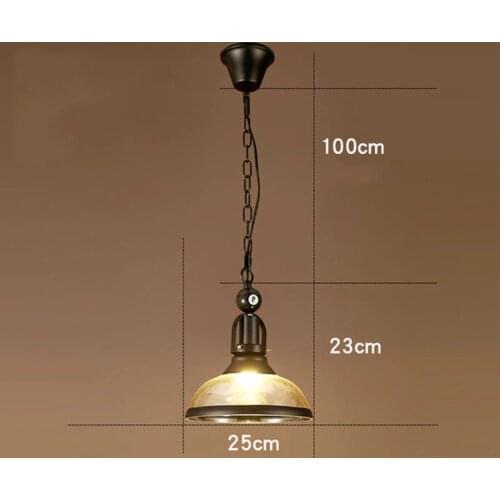 Nordic postmodern simple single head billiard chandelier lamp wrought iron glass cafe bedroom restaurant personality lights