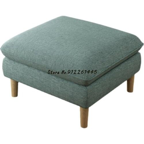 Nordic Japanese-style Minimalist Design Removable And Washable Fabric Sofa And Stool Solid Wood Foot Stool Bed Foot Stool