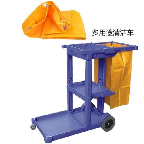 Janitorial Cart Cleaning Tool Waterproof Cart Storage Bag 40x28x69cm Yellow