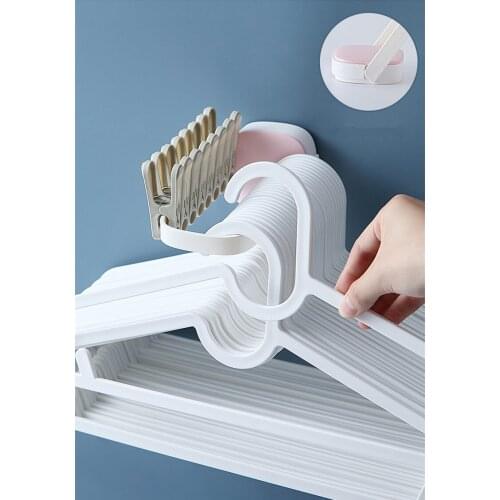 Hanger storage rack towel rack free punching hanger hook rack kitchen cabinet organizer home organization and storage