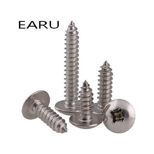 304 Stainless Steel Large Flat Round Truss Pan Head Self Tapping Phillips Cross Screws Bolt M6*16/20/25/30/35/40/45/50/60/70/80