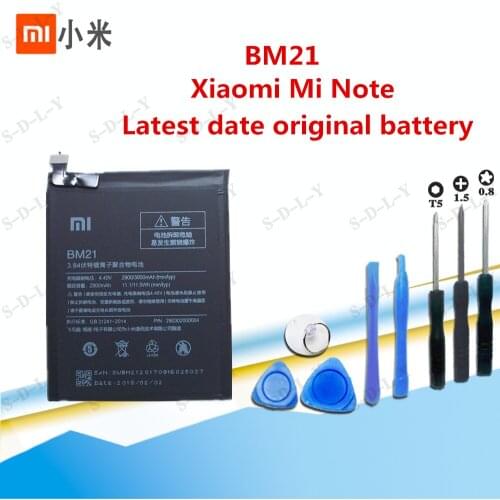 XiaoMi Original Replacement Battery for XiaoMi Redmi Note Mi Note Note 5.7" Redrice Note BM21 Genuine Phone 3000mAh Gift Tools
