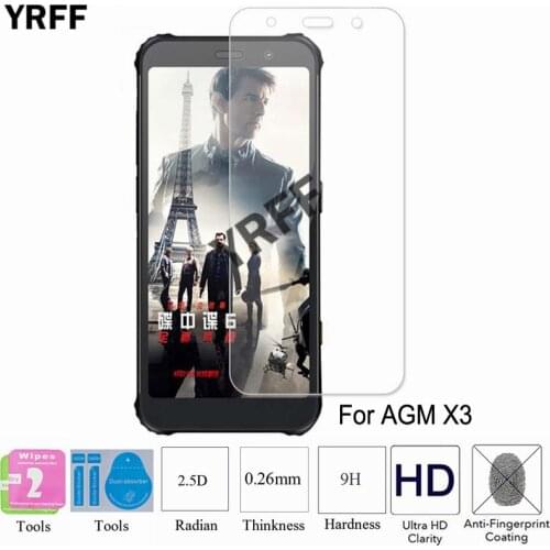 10PCS For Allcall S1 For AGM X3 Tempered Glass Screen Protector Protective Film 2.5D 0.25mm 9H Free Tools