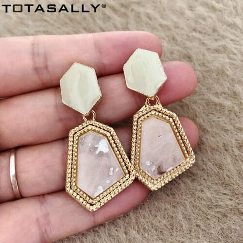 TOTASALLY New Woman Anti-allergy Earrings Ladies Irregular Geometric Evening Dress Drop Earring Jewelry Gifts Dropship