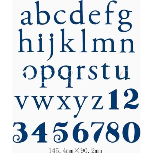 0-9 Numbers A-Z Alphabet Metal Cutting Dies Stencil for DIY Scrapbooking Embossing Photo Album Decoration Card Craft Die Cut