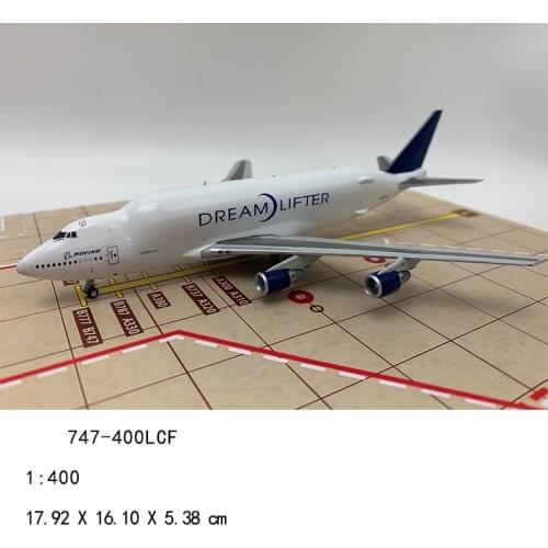 1:400 B747 LCF Dreamlifter CARGO airlines with wheels landing gears metal alloy aircraft plane collectible display model