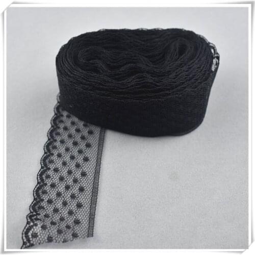 10yards African lace fabric Black lace Ribbon 29MM DIY nigerian lace fabric,underwear,wedding dress Decoration,womens wear etc