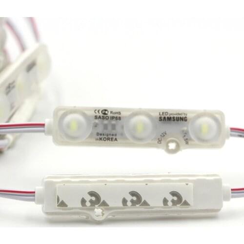 12V Samsung Chip LED Module Light 3LEDs 1.2W Super Bright Advertising Design LED Module Lamp IP68 5630 LED Sign Backlight 50pcs