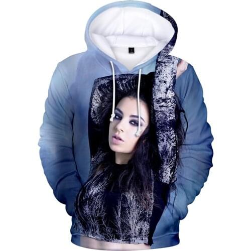 2021 fashion womens 3D hooded sweatshirt 3D printing Charli XCX womens / men hoodies autumn and winter hip hop street pullover