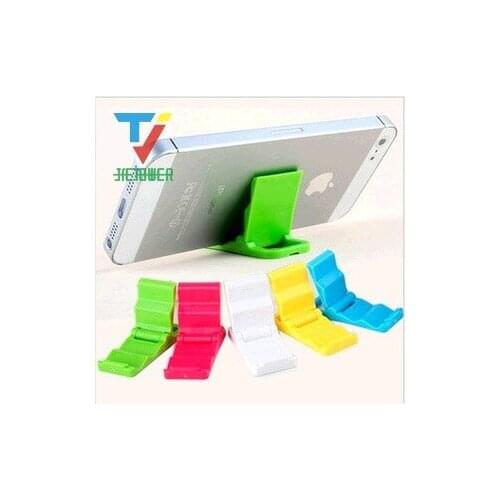 3000pcs/lot Universal Folding mobile phone holder Mini Desk Station Plastic Stand Holder For iPhone for samsung note3 wholesale