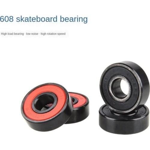 5Pcs ABEC9 608 2RS Inline Roller Skate Wheel Bearing 608 RS Anti Rust Skateboard Ball Bearings 608RS Red Sealed 8x22x7 mm Shaft