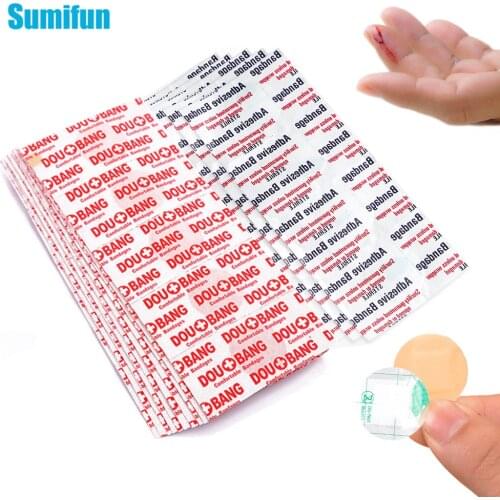 2Types of 50Pcs Band-Aids Waterproof Breathable Cushion Adhesive Plaster Wound Hemostasis Sticker Band First Aid Bandage