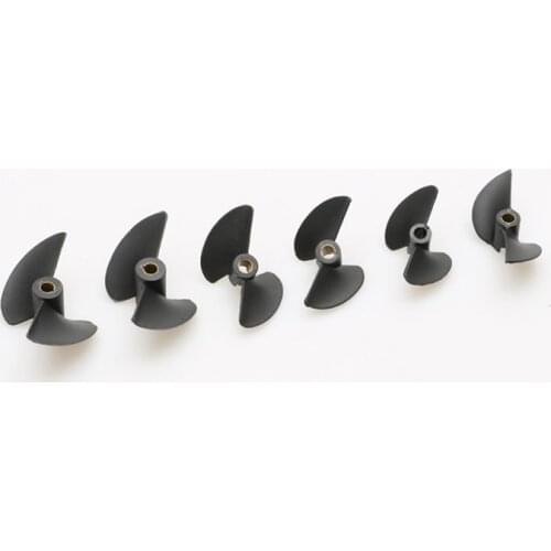 6PCS RC Boat Parts 2 Blades Propellers Aperture 3.18mm 4mm 4.76mm Plastic Paddle Diameter 27/30/32/35/38/40/42/45/47mm Props