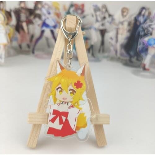 Anime The Helpful Fox Senko-san Sewayaki Kitsune no Senko-san Senko Cosplay Double Side Acrylic Figure Keychain Decor Pendant