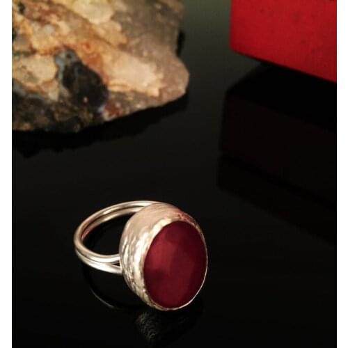 Dr Stone Natural Stone Women Ceyt Stone Silver Plated Ring KRB134 372884477