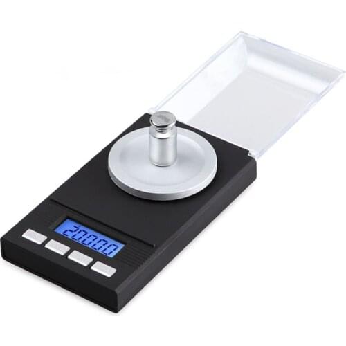 50g 0.001g Electronic Digital Milligram Scale Precision LCD Jewelry Gold Gram Pocket Scales Blue Backlight Lab Weight Balance