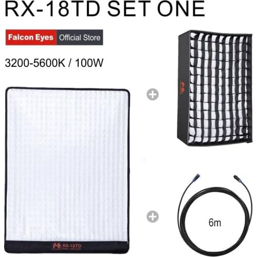 Falcon Eyes For Video Studio Light 2x1.51ft Bi-Color 100W Waterproof LED Fotografia Profesional Lighting with Softbox &Cable kit