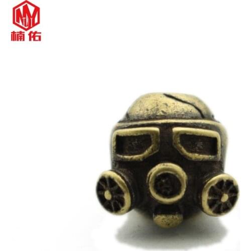 Outdoor Camping Tool Accessories Survival Bracelet Paracord Bead EDC Brass Knife Bead 1PCS Expendables Masked Skull