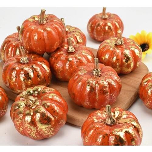 Halloween Kitchen Artificial Foam Pumpkins Fruits Fake Vegetables Models for Thanksgiving Home Garden Party wedding Decoration