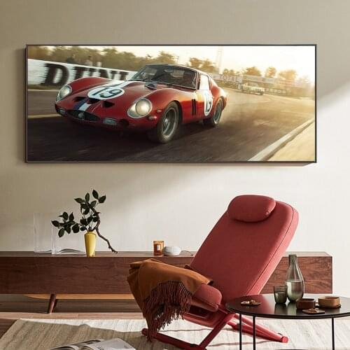 Famous Car Racing Poster Canvas Painting Print Hoom Decor Wall Art Picture For Living Room Home Decoration Frameless