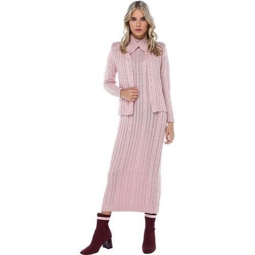 Modkofoni Hair Braided Powder Knitwear Suit